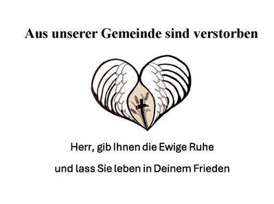 Verstorbene aus unserer Gemeinde
